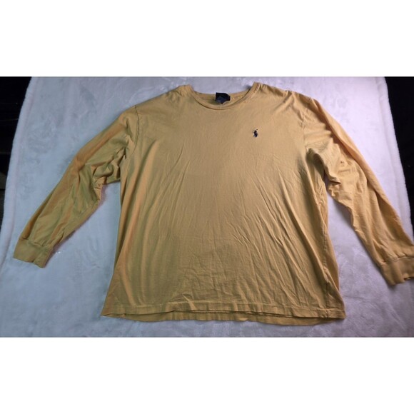 Polo Ralph Lauren T Shirts (2) Men's XL Yellow & Brown Crew Neck Shirts W/Flaws - Picture 1 of 9